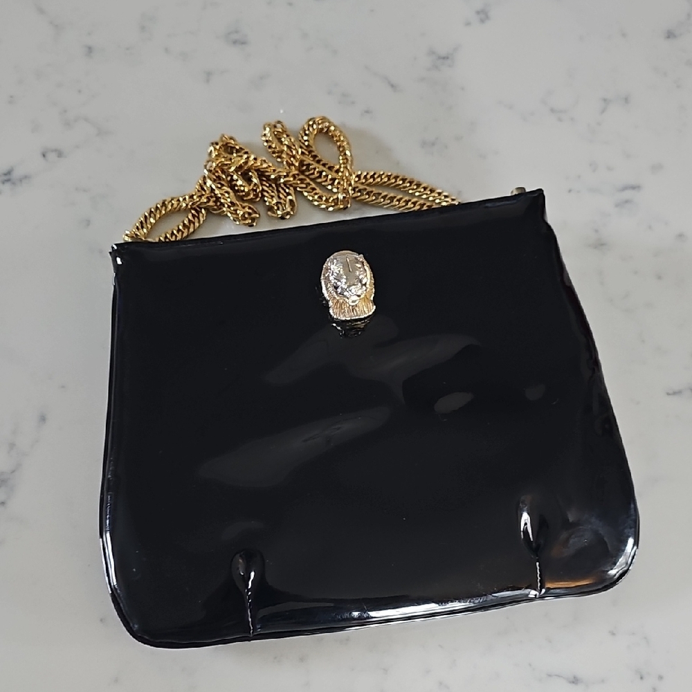 Ruth Saltz Vintage, Black Patent Bag.
